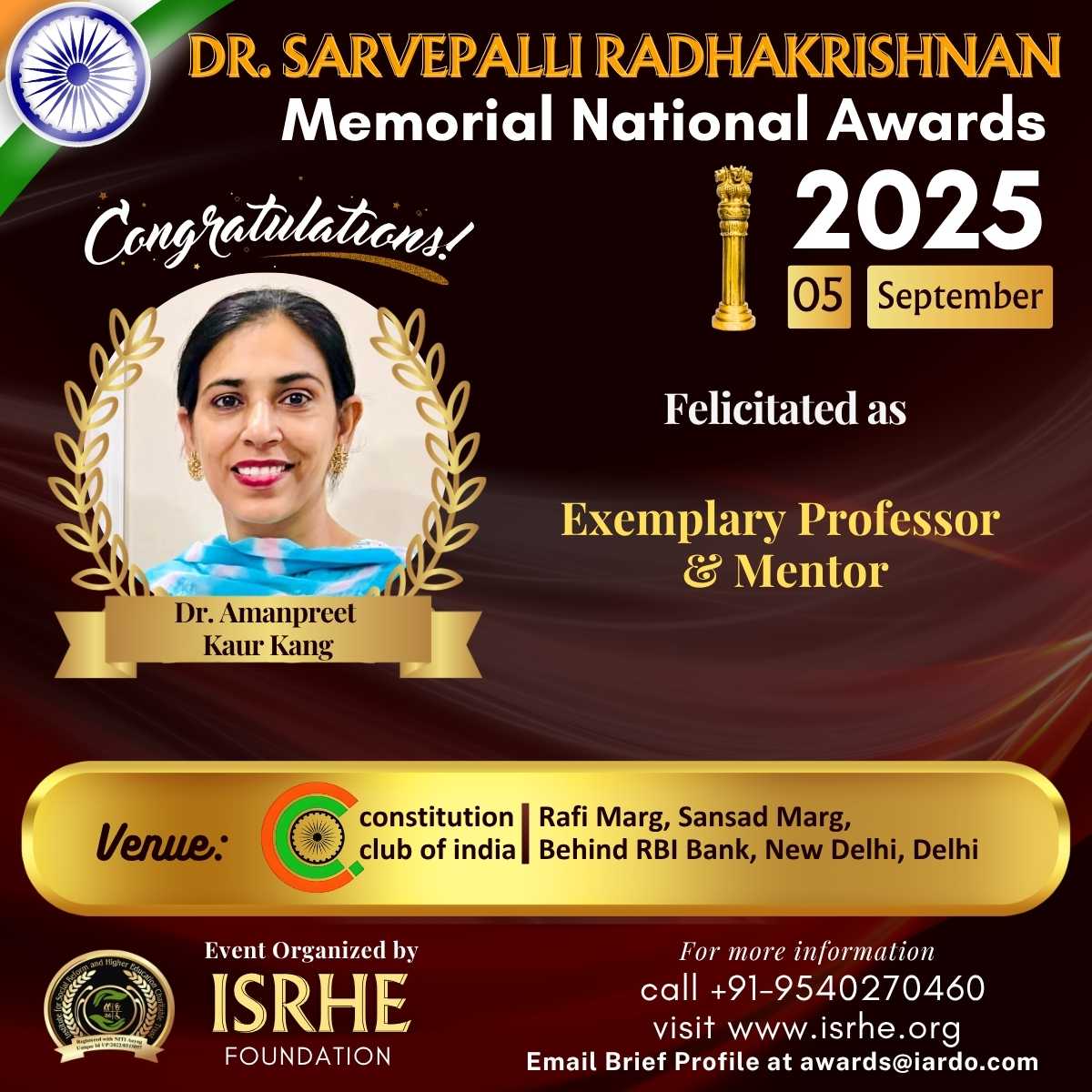 Dr. Amanpreet Kaur Kang